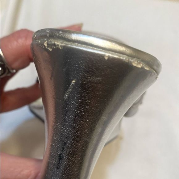 Yellowbox “Maverick” Silver Wedge Sandals - Picture 7 of 8